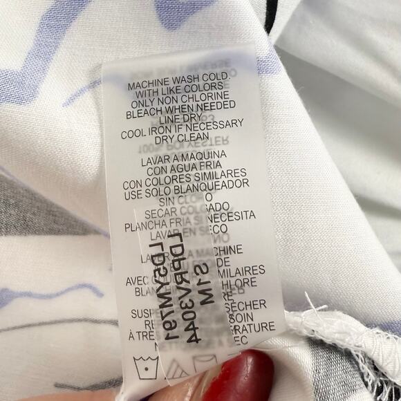 Karl Lagerfield Women's Artsy Maximalist Midi Dress Size 10 White Rainbow - Picture 13 of 16